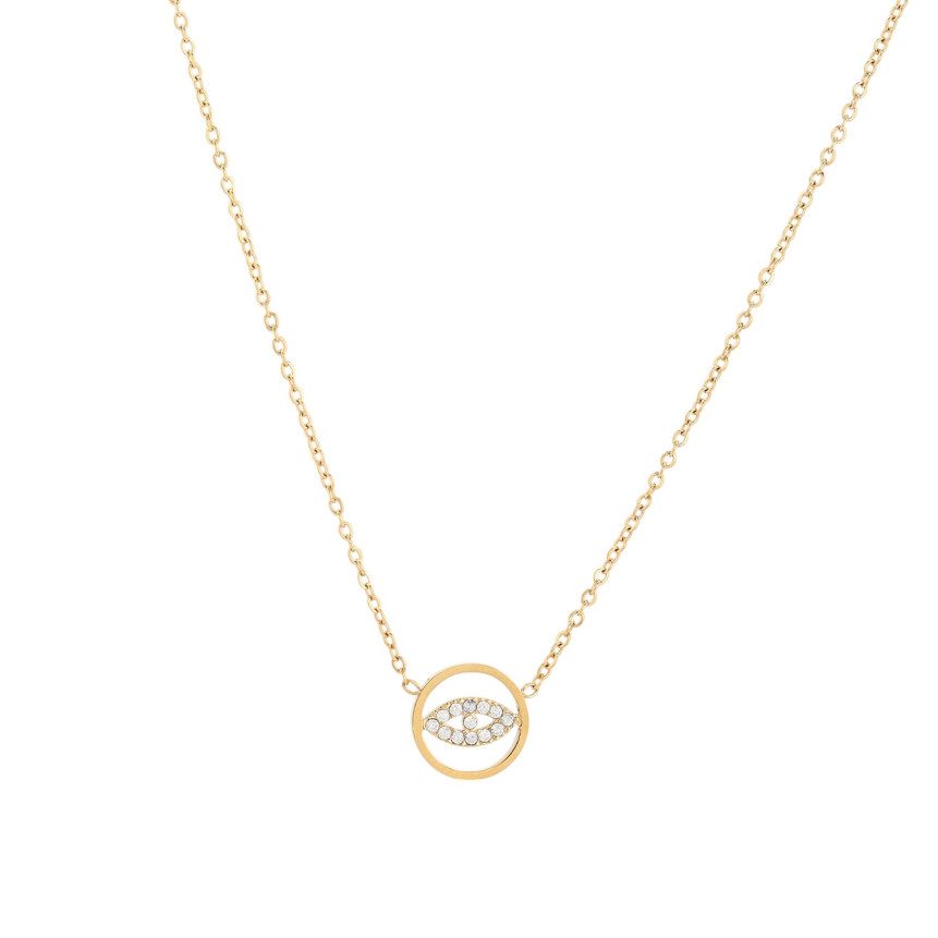 Steel necklace with eye GB