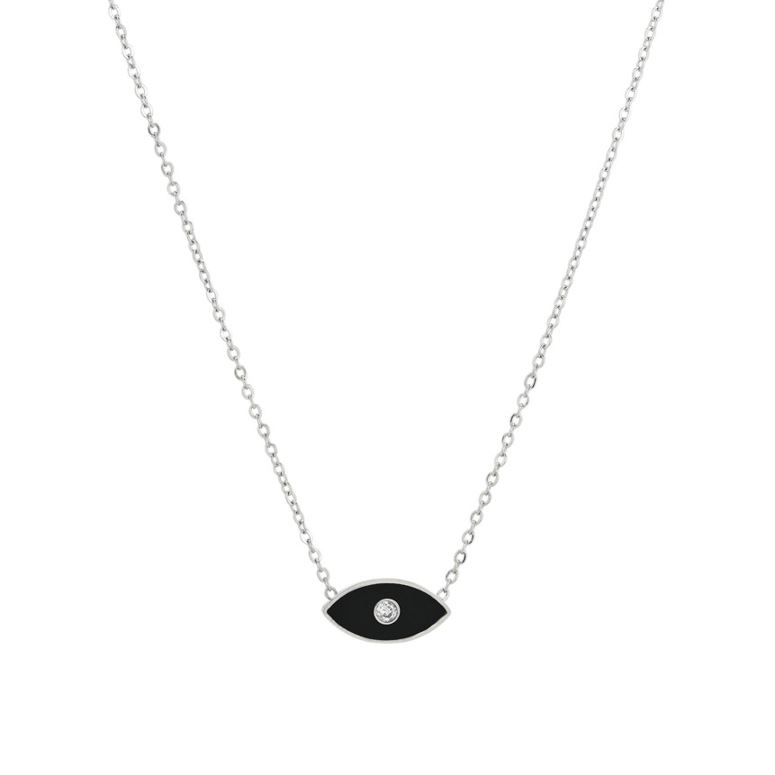Collar en acero ojo negro GB