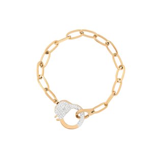 Glamour bracelet with links and handcuffs