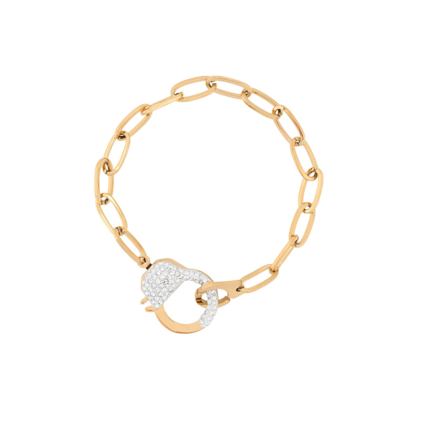 Pulseira Glamour com elos e algemas