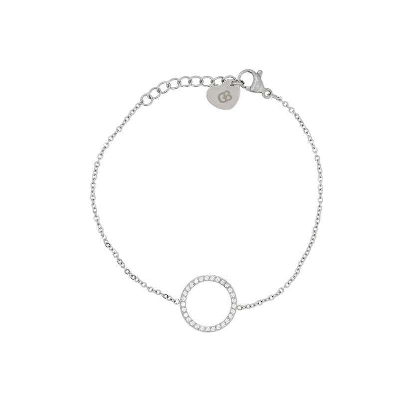 Delicate bracelet with circle and zirconias