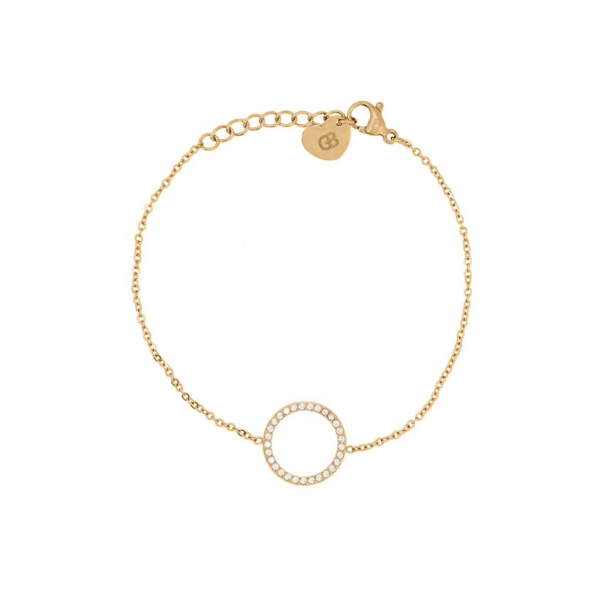 Pulseira Delicate com círculo e zircônias