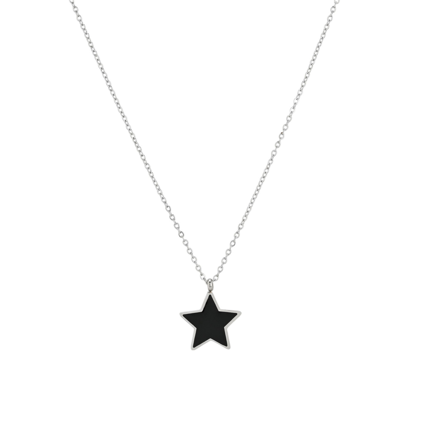 Collar en acero estrella negra GB