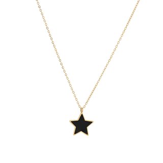 Collar en acero estrella negra GB