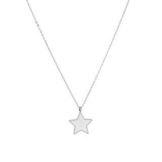 Collar en acero estrella blanca GB
