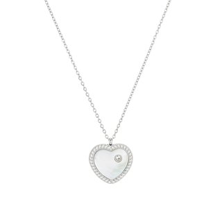 Steel necklace with heart GB