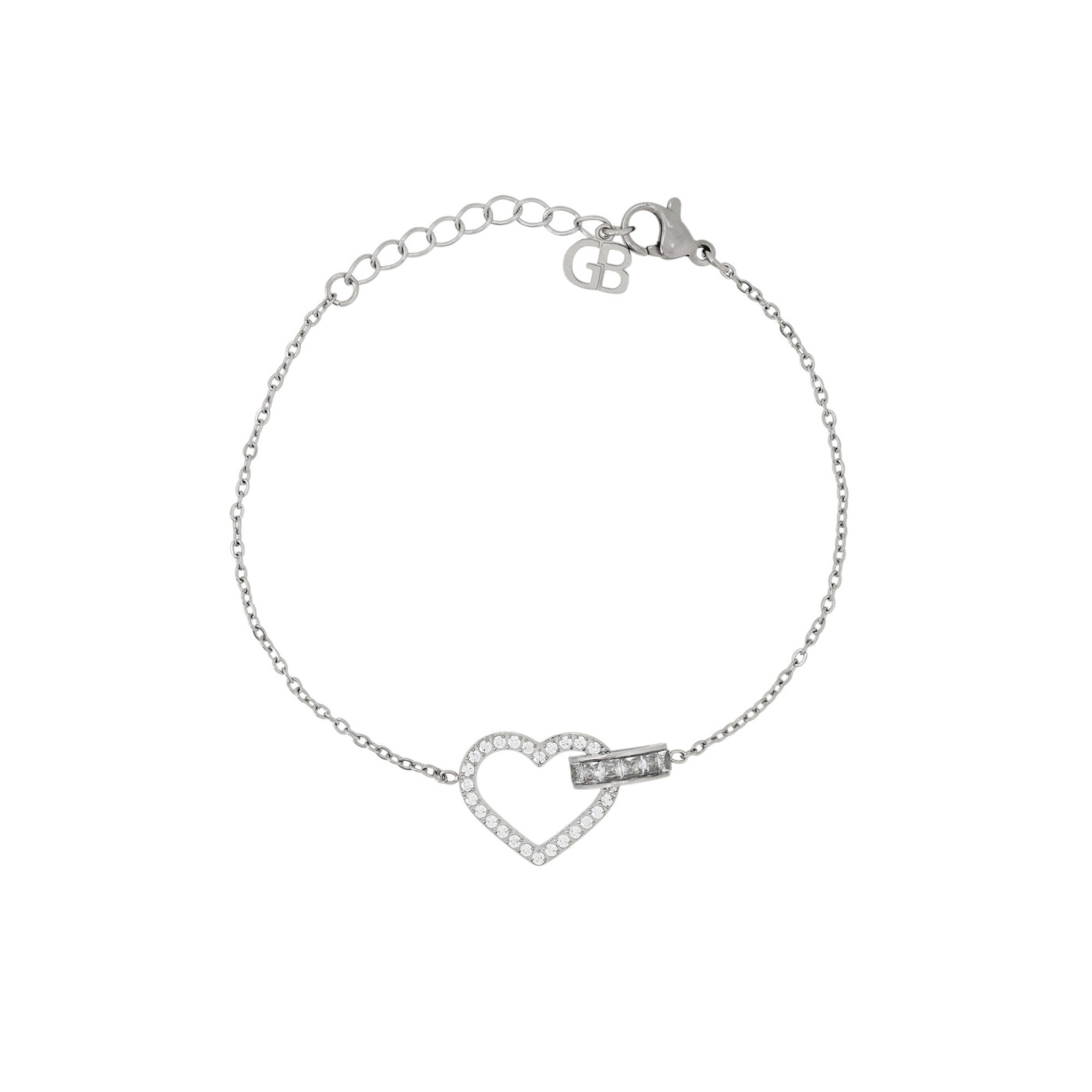 Pulseira Delicate coração com zircônias