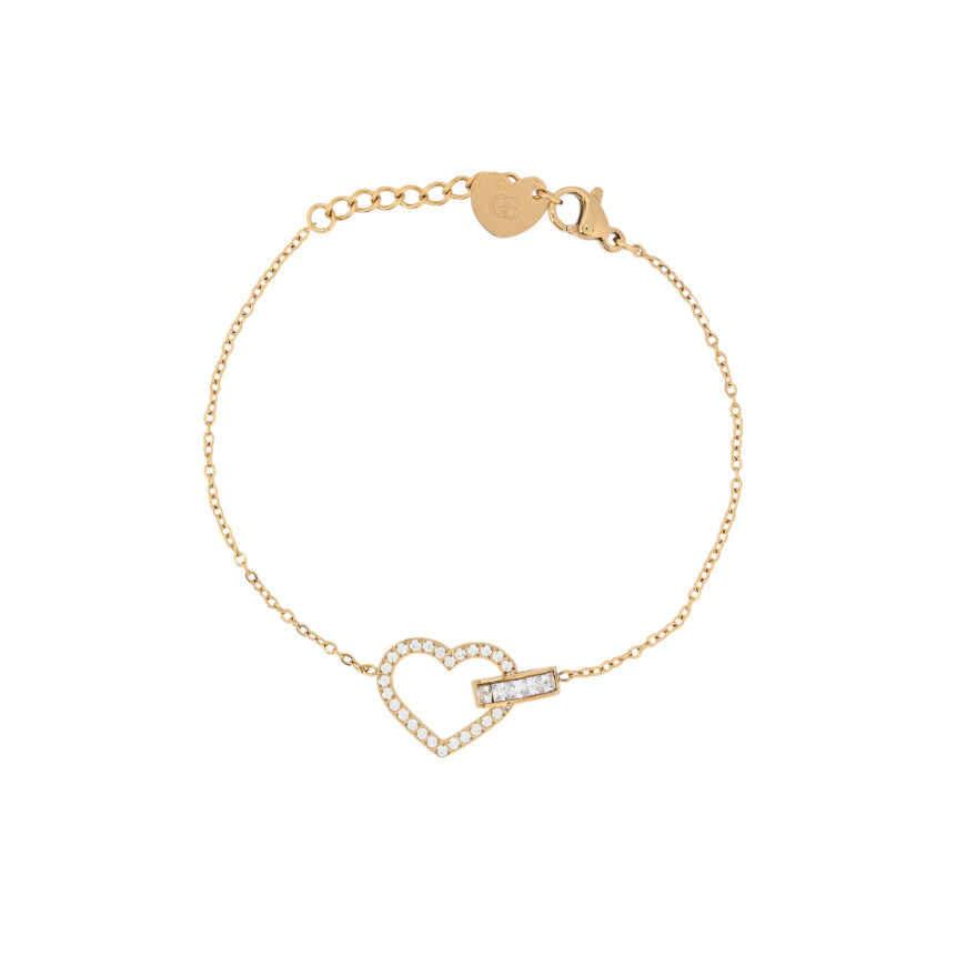 Pulseira Delicate coração com zircônias