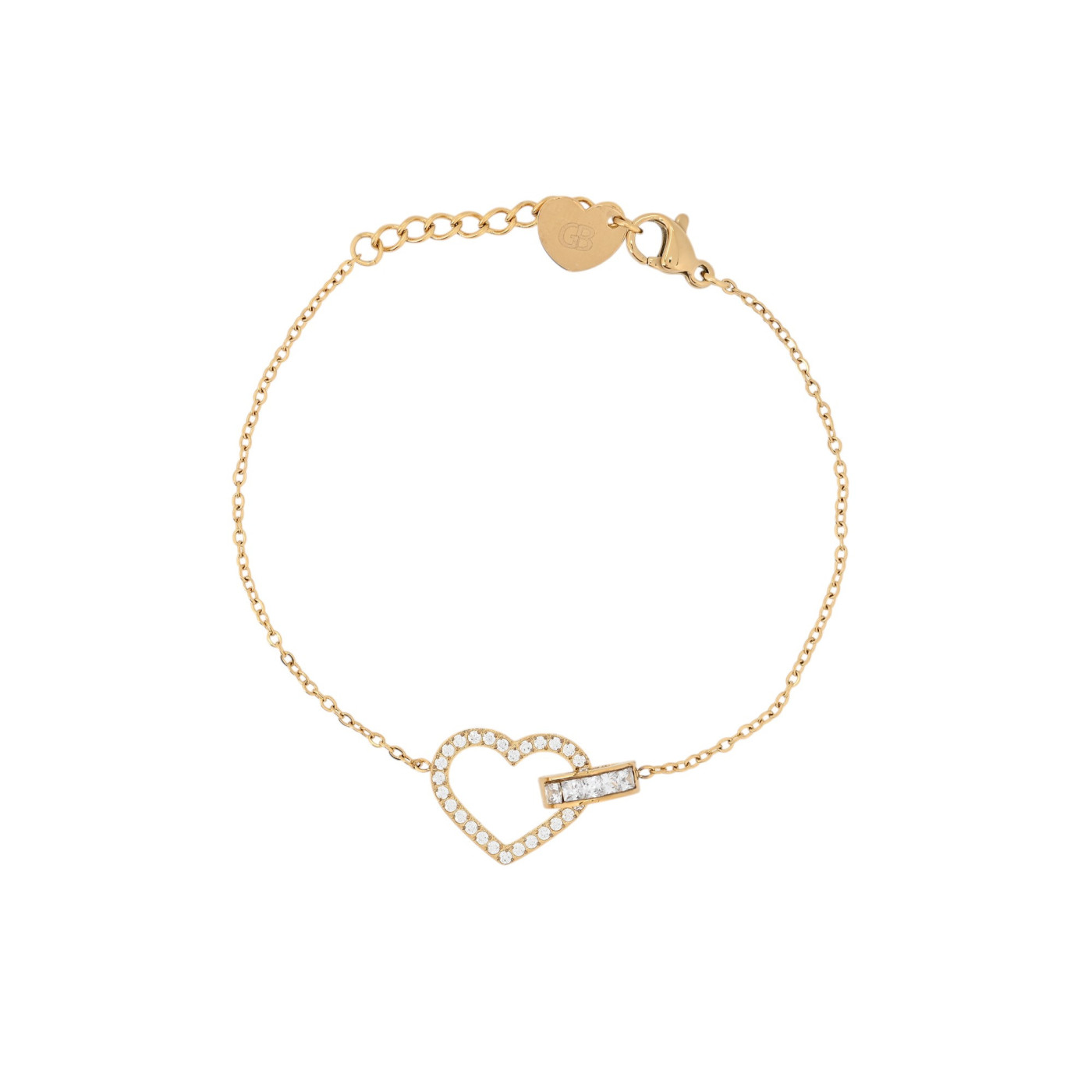 Pulseira Delicate coração com zircônias