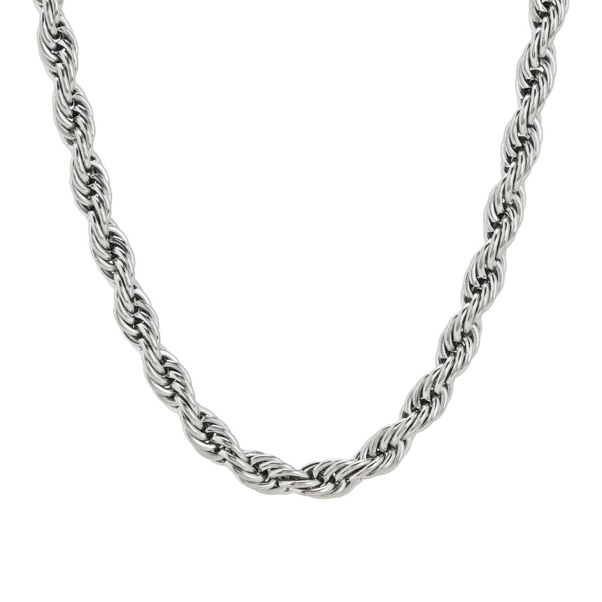 Collana acciaio a rete intrecciata spessa GB