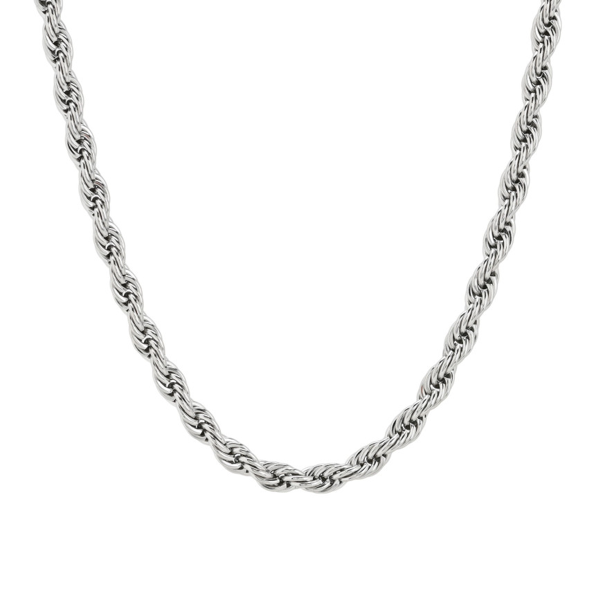 Braided mesh steel necklace thin GB