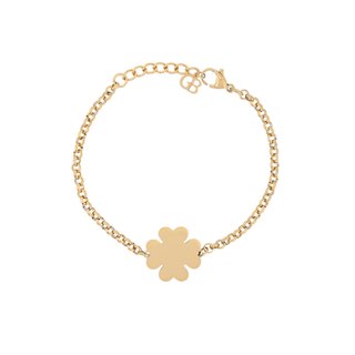 Bracelet in steel clover GB