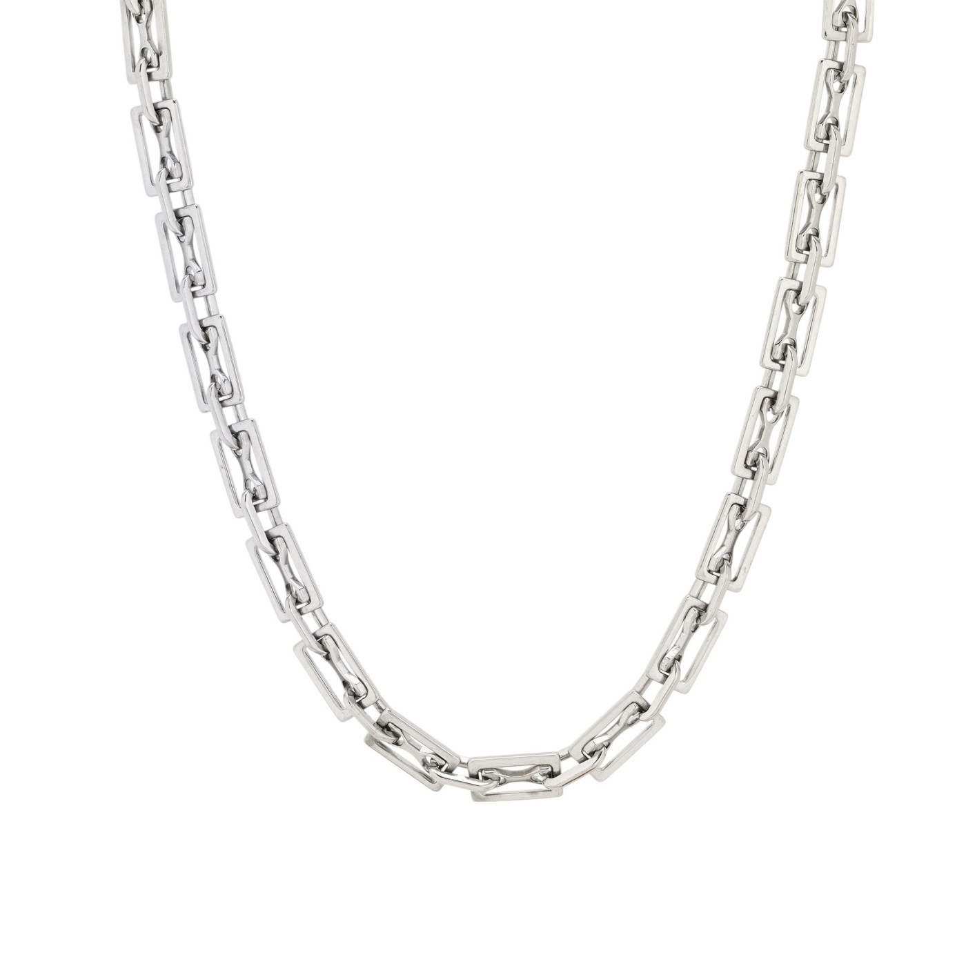 Collier en acier rectangles GB