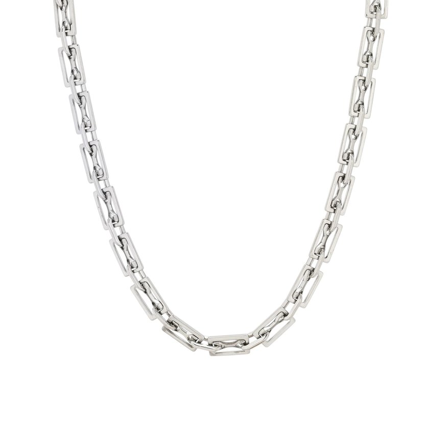 Collana in acciaio rettangoli GB
