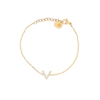 Delicate bracelet V and zircons