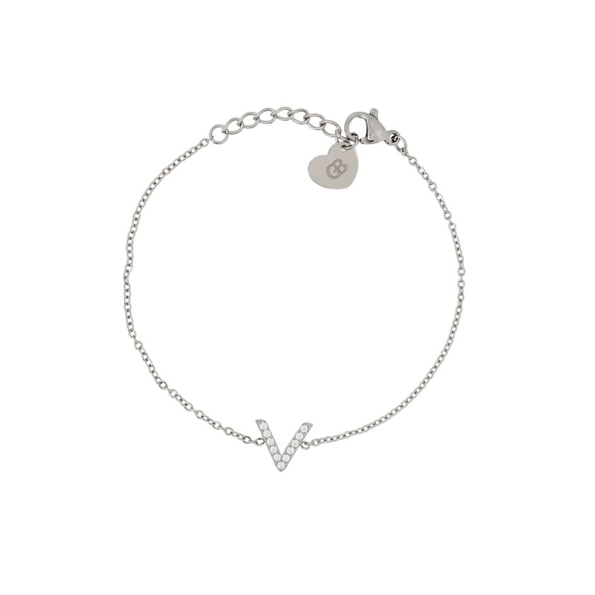 Delicate bracelet V and zircons