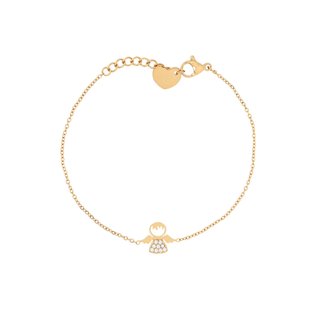 Delicate bracelet with angel and zircons