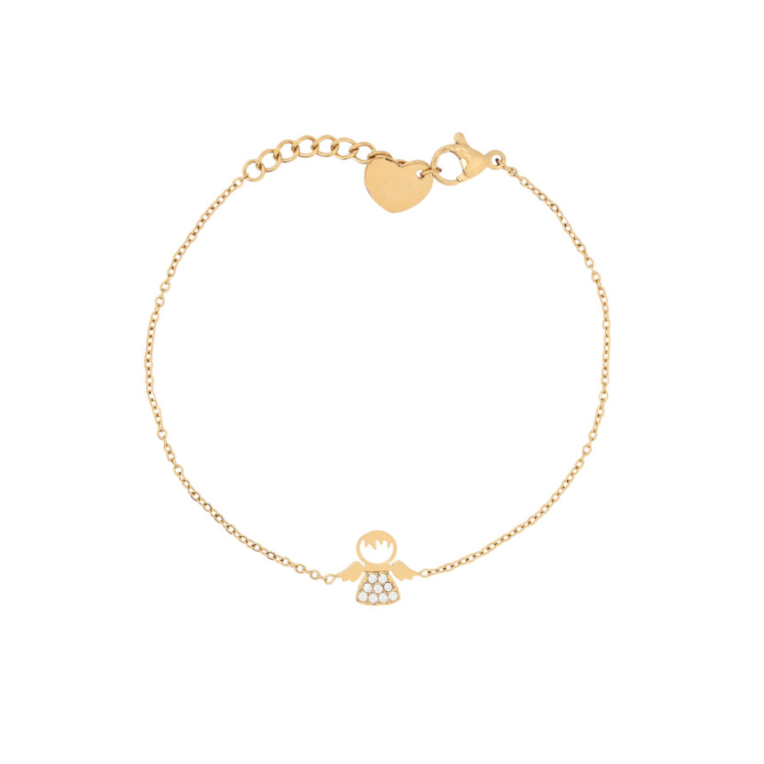 Bracciale Delicate con angelo e zirconi
