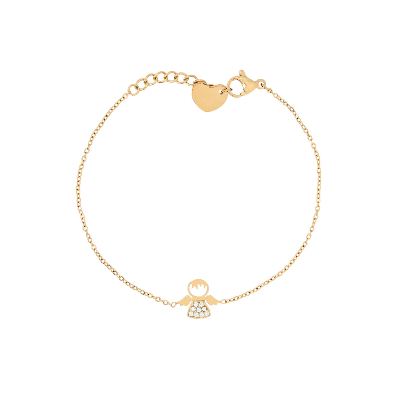 Pulseira Delicate anjo e zircônias