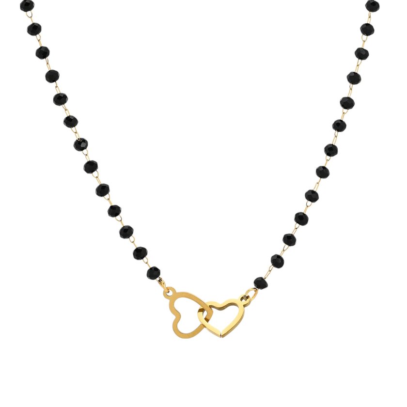 Collar de acero corazón entrelazado GB