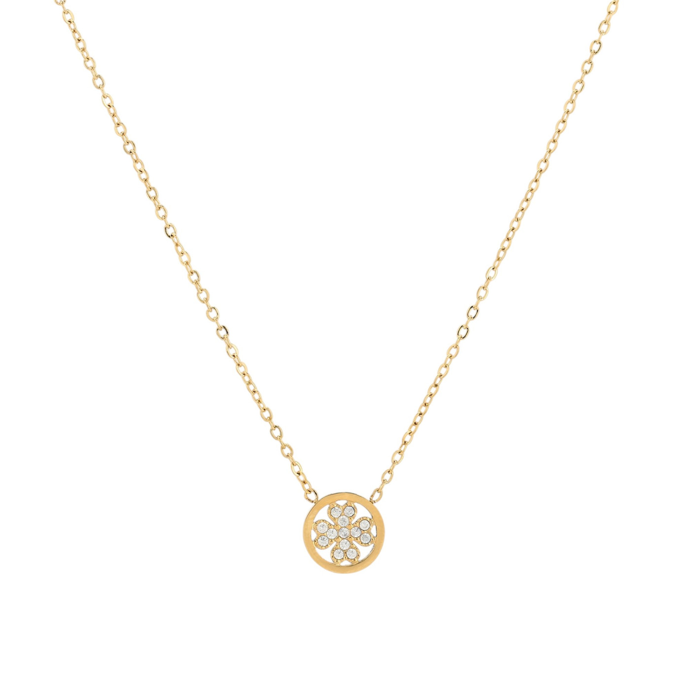Collier en acier basique trèfle GB