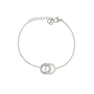 Pulseira em aço círculo entrelaçados GB