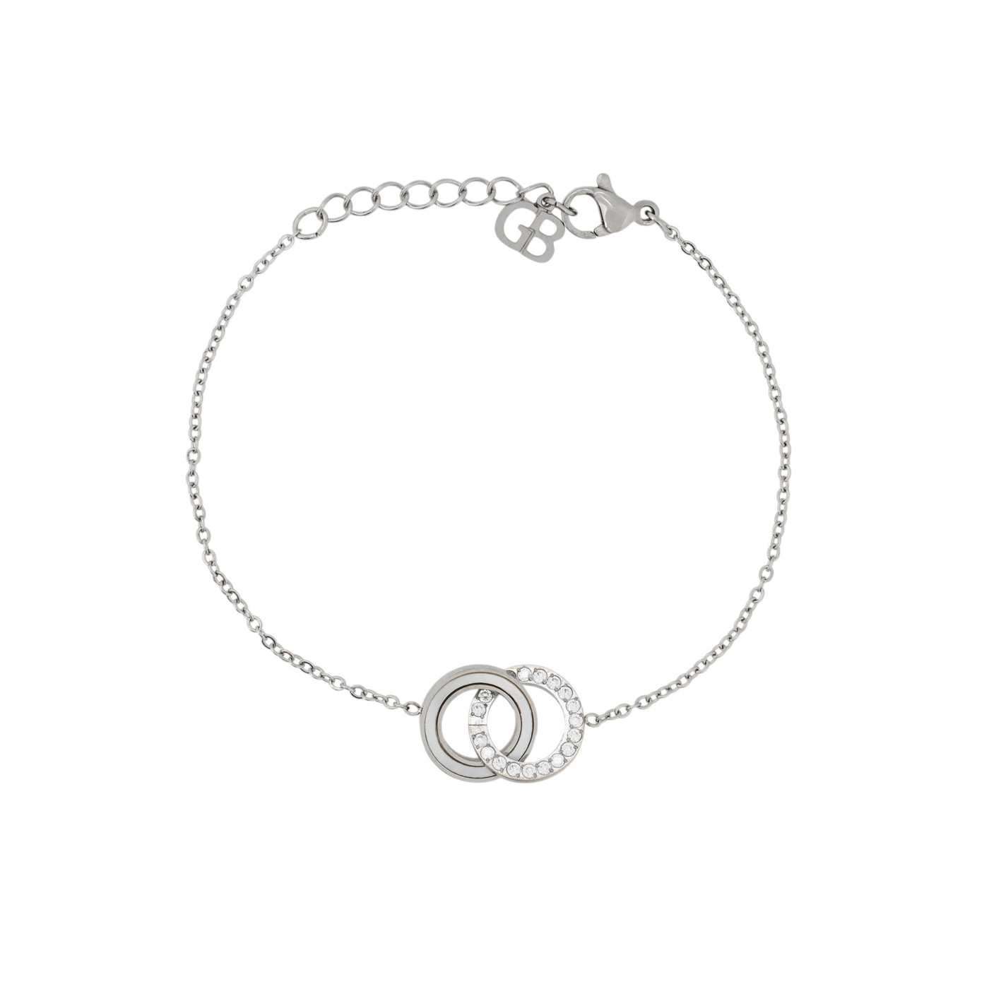 Bracciale in acciaio cerchio intrecciate GB