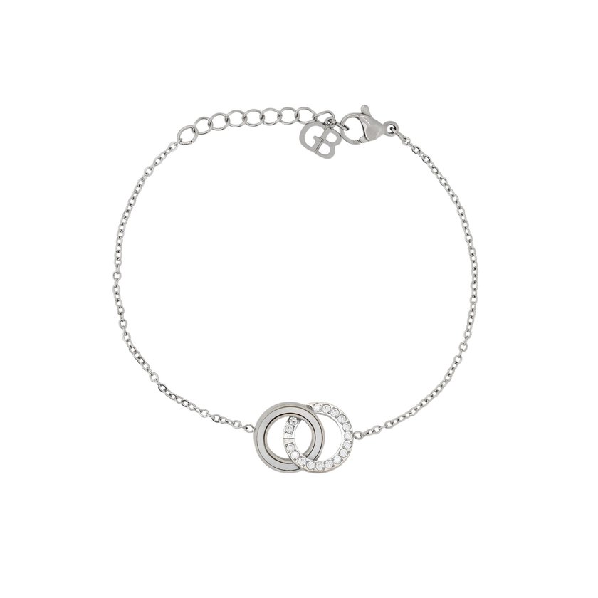 Pulseira em aço círculo entrelaçados GB