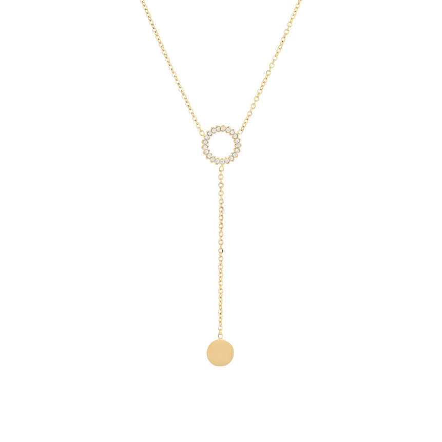 Collar en acero colgado con circulo GB