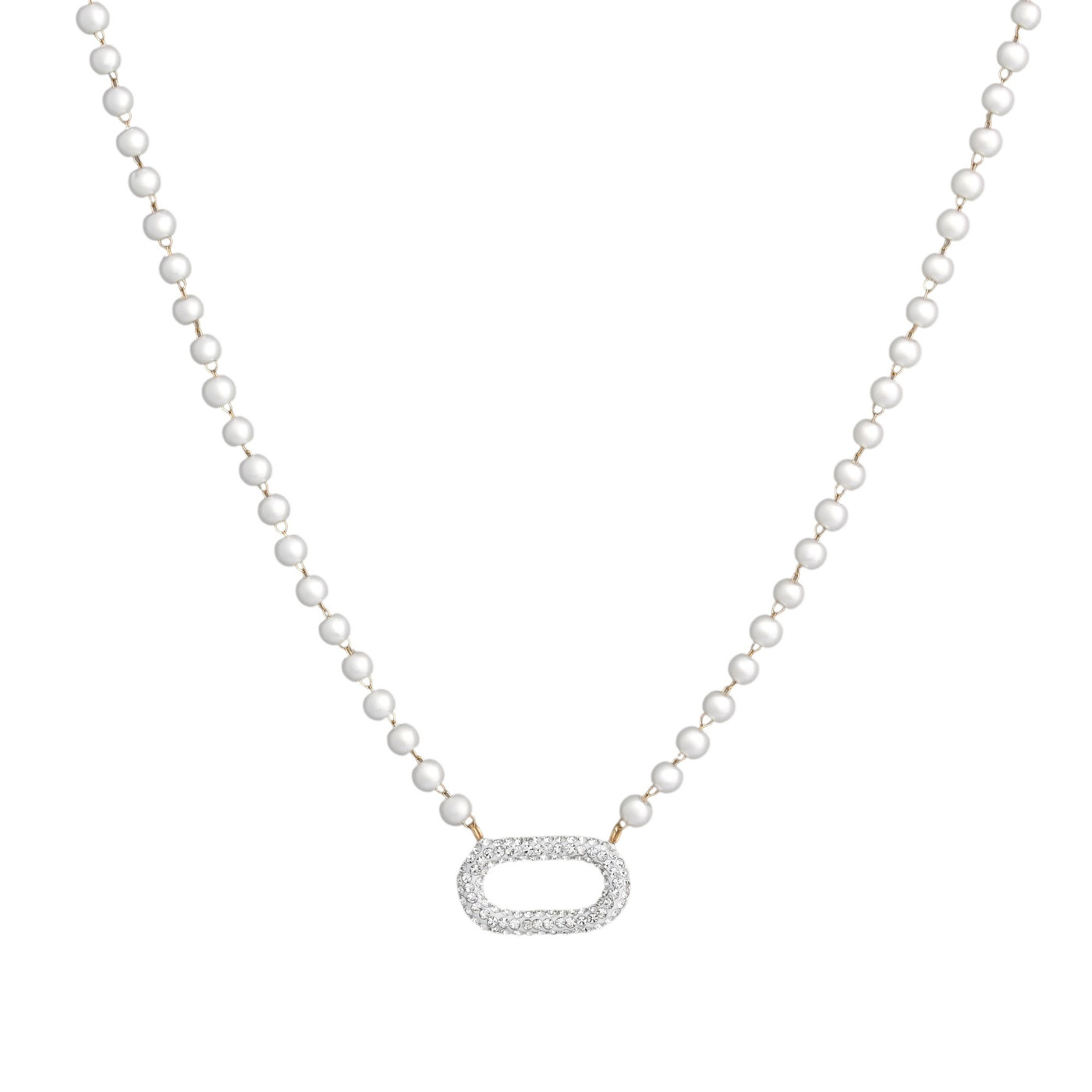 Collana in acciaio perle e luminosas GB