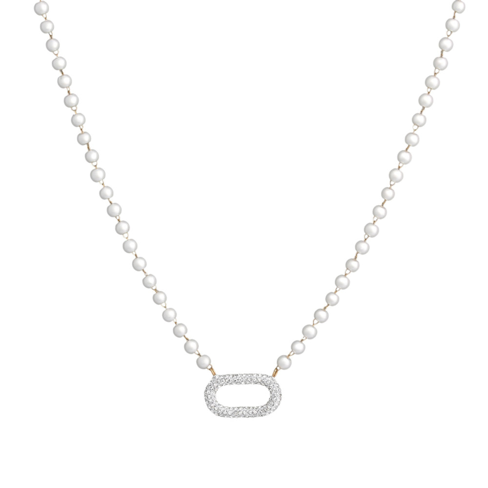 Collana in acciaio perle e luminosas GB