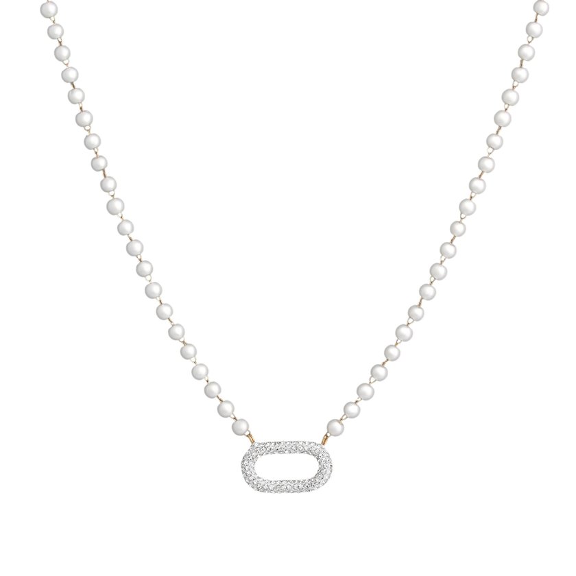 Collana in acciaio perle e luminosas GB