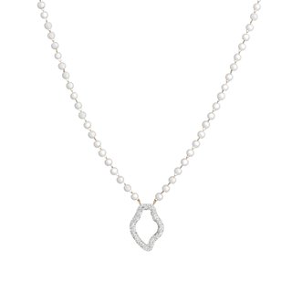Collar en acero perlas y coração de viana GB