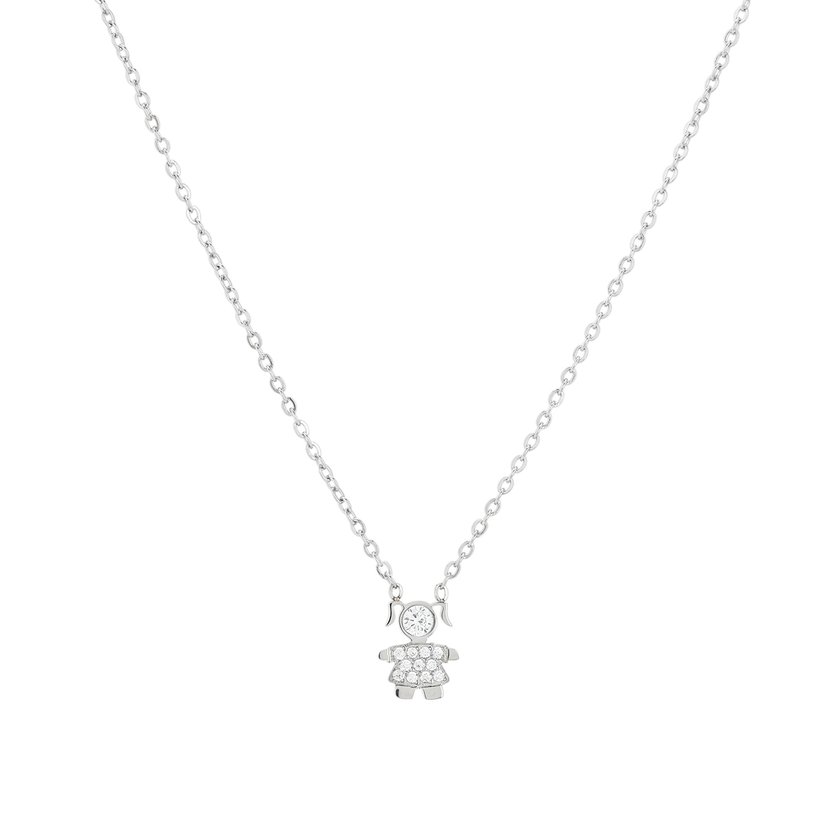 Collar acero y circonitas chica GB