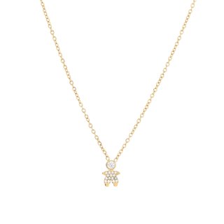 Steel necklace zirconies boy GB