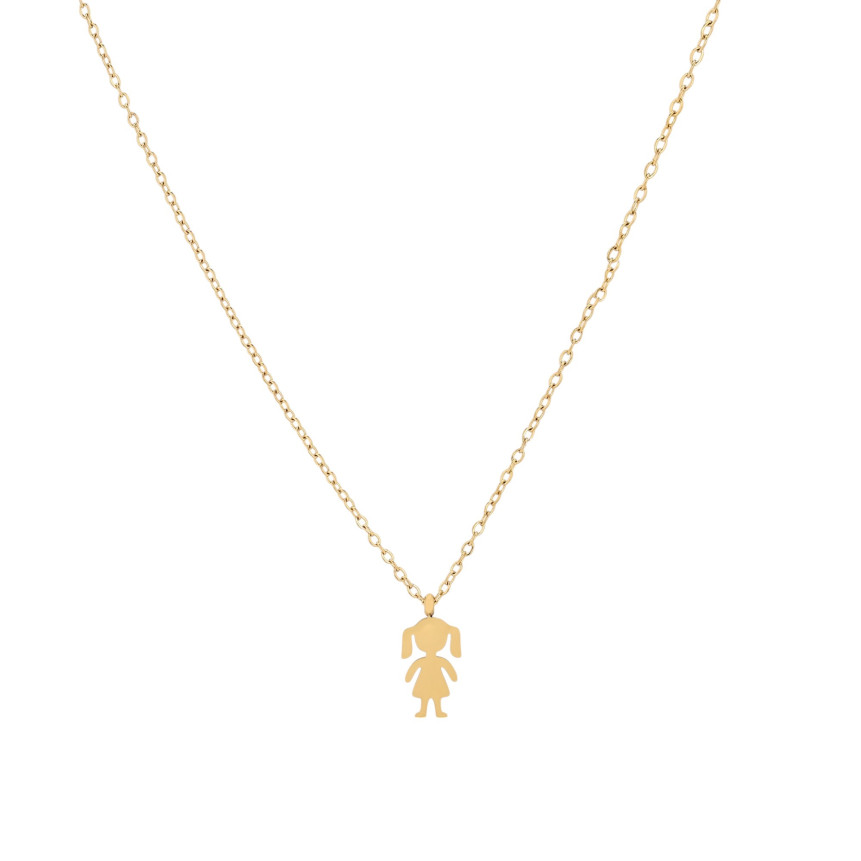 Collier fille en acier GB