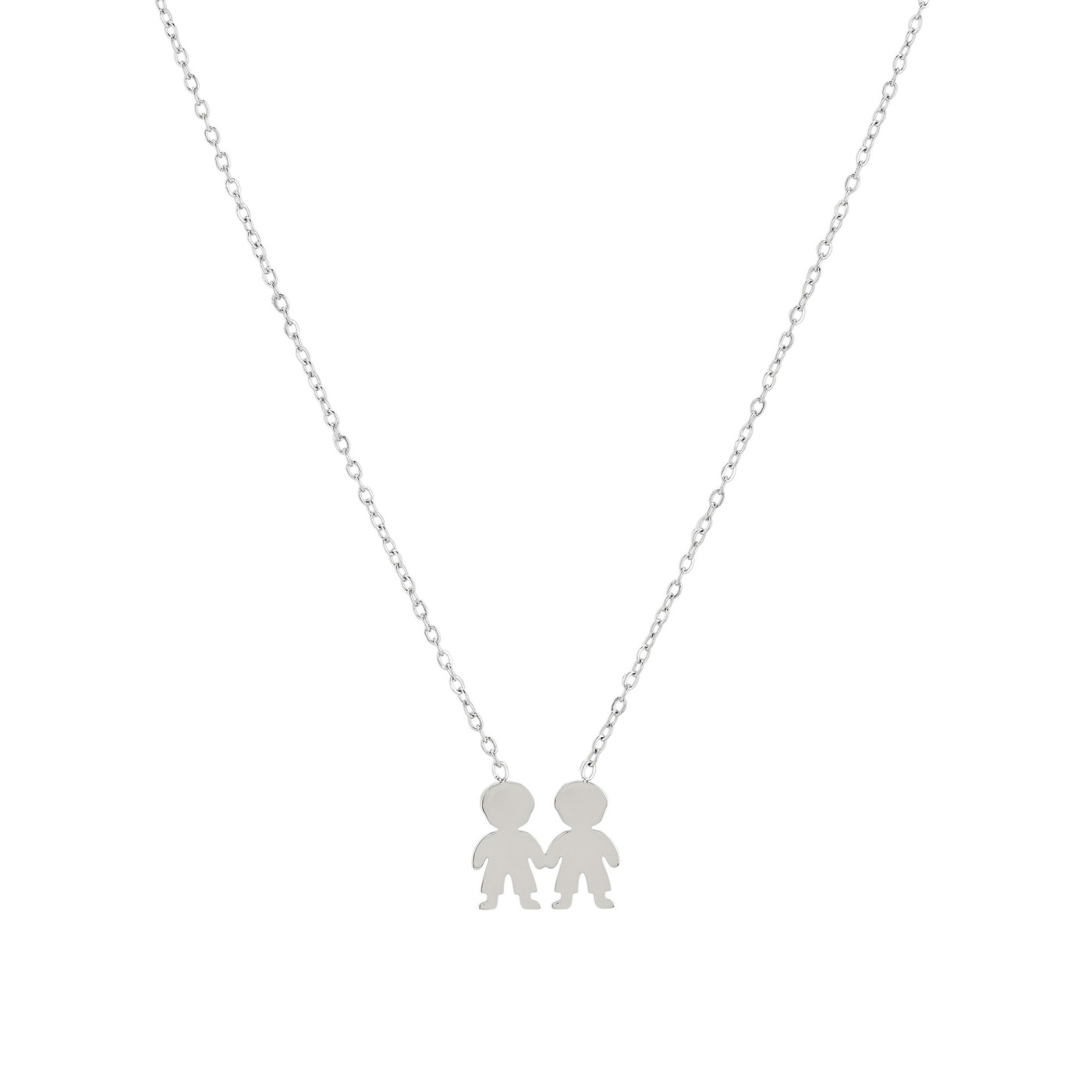 Collar en acero dos niños GB