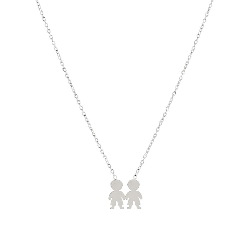 Collar en acero dos niños GB