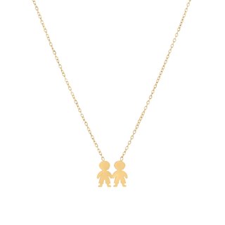 Collar en acero dos niños GB