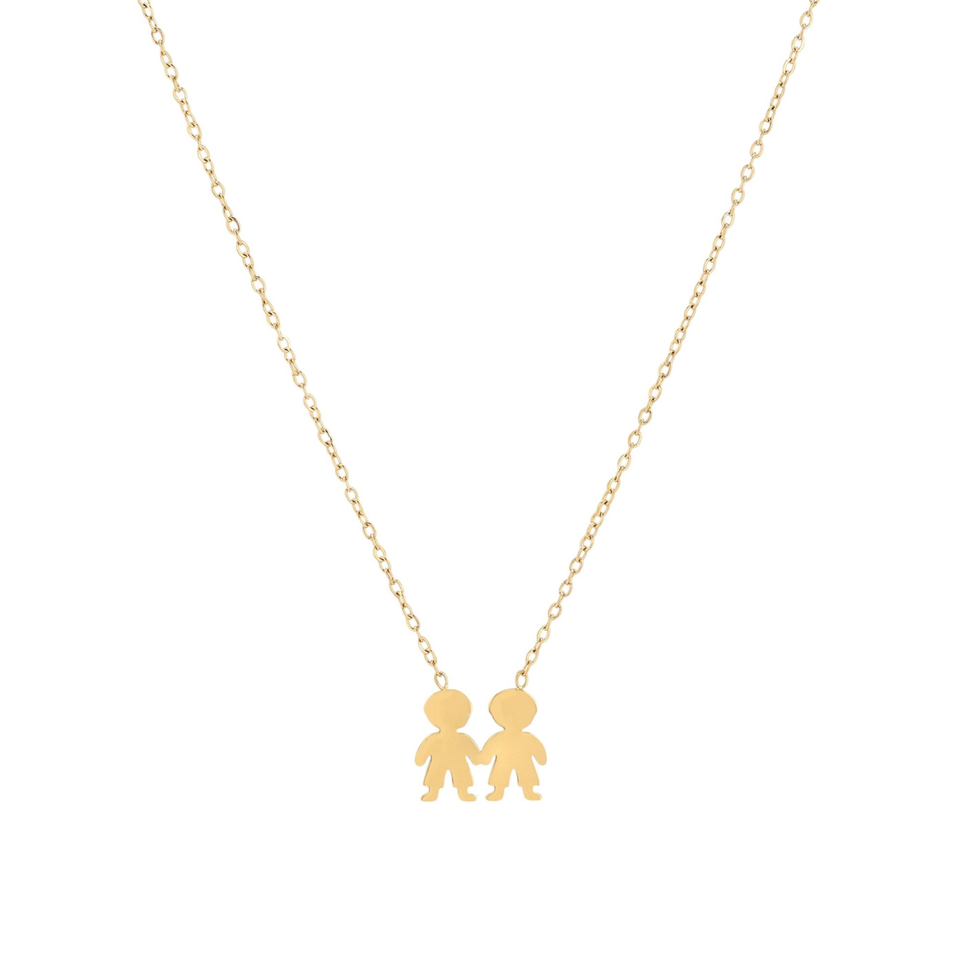 Collier en acier deux garçons GB
