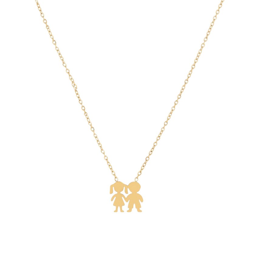 Double steel necklace GB