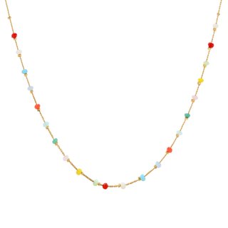 Collier en acier des pierres coloré GB