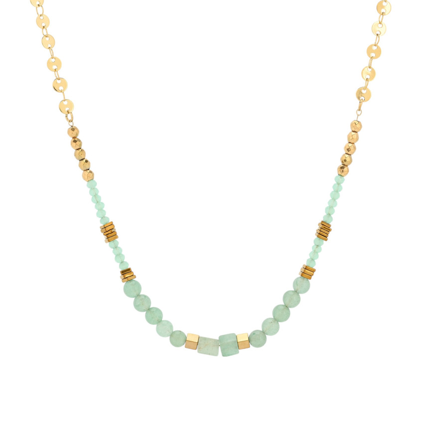 Collier en acier cristaux GB