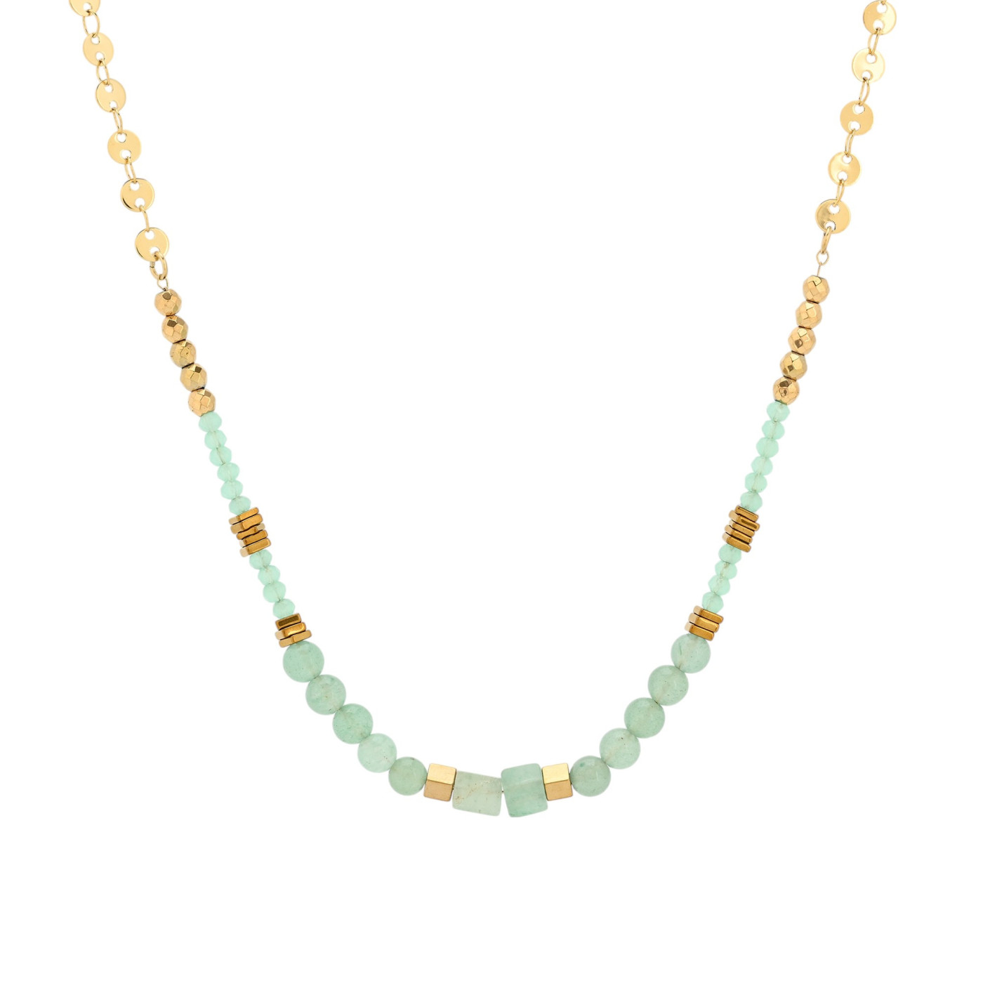 Collier en acier cristaux GB