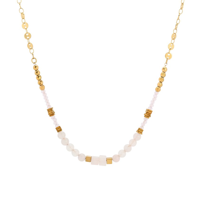 Steel necklace crystals GB