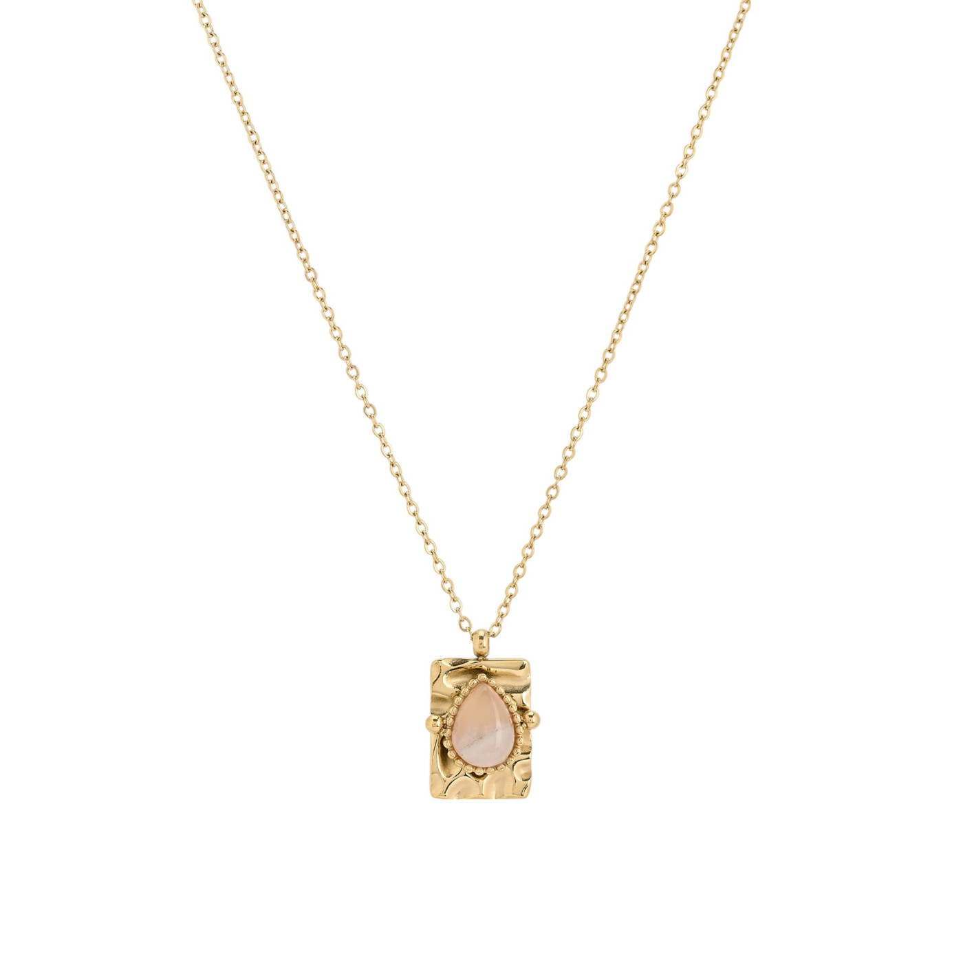 Collar en acero colgante oval GB