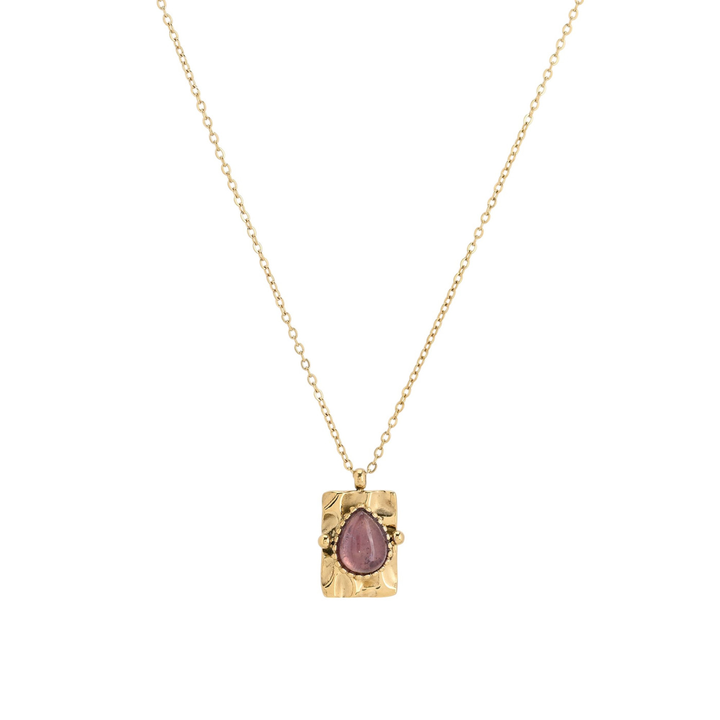 Collar en acero colgante oval GB
