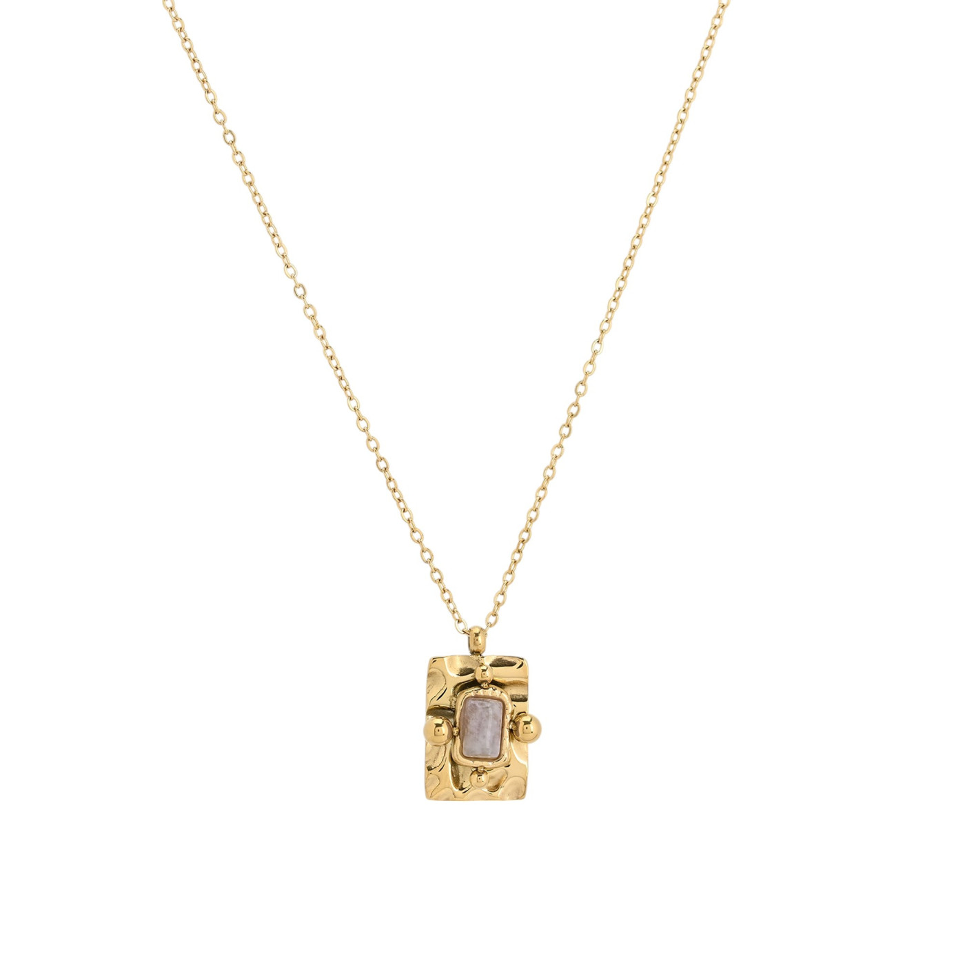 Collar en acero colgante rectangular GB