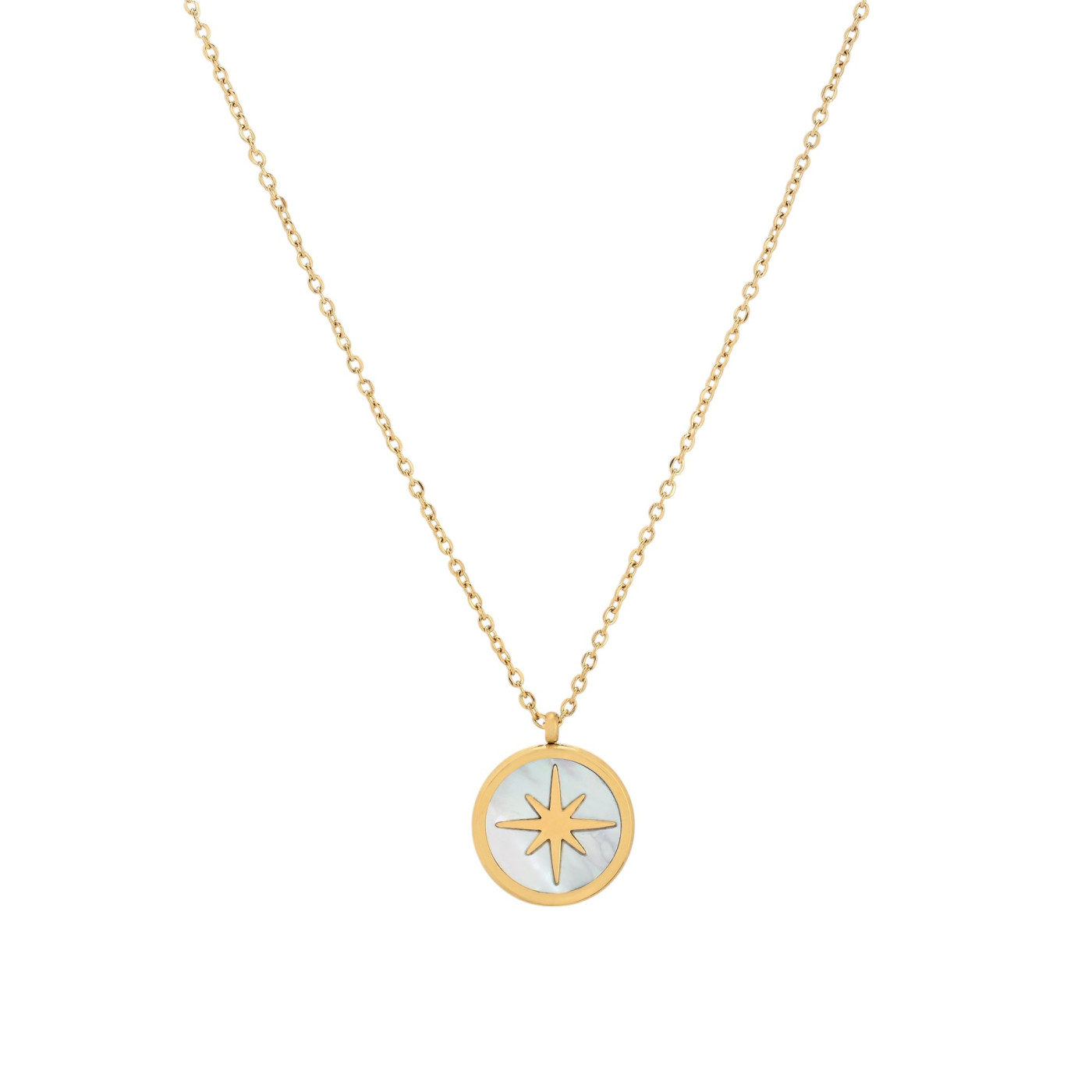 Collana in acciaio con stella GB