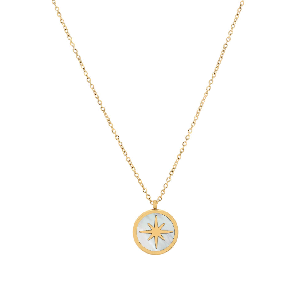 Collana in acciaio con stella GB